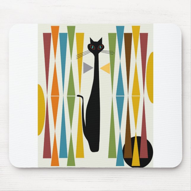 MidMod Art Cat 2 Mouse Mat (Front)