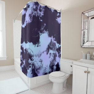 Midnight Angel Blue Shower Curtain