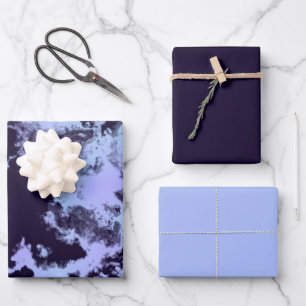 Midnight Angel Blue Wrapping Paper Sheet