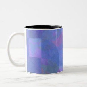 Midnight Arches – Indigo Abstract Geometry Two-Tone Coffee Mug