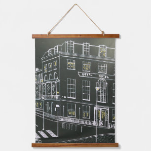 Midnight Architecture Hanging Tapestry