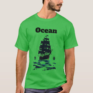 Midnight Armada Sails of the Silent Sea Black Flag T-Shirt