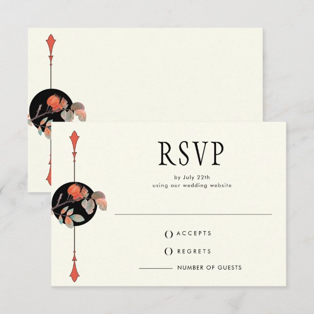 Midnight Autumn Wedding RSVP Card (Front/Back)