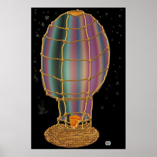 Midnight Balloon Ride Poster