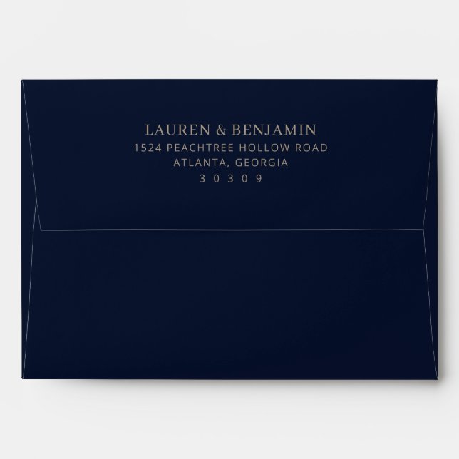 Midnight Baroque Wedding Envelope (Back (Top Flap))