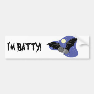 Midnight Bat Bumper Sticker