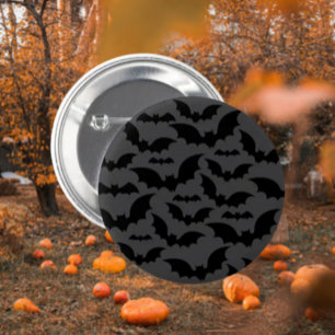 Midnight Bat Swarm Button – Dark Grey & Black