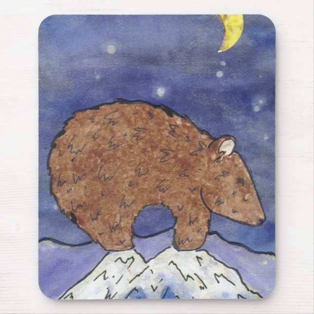 Midnight Bear Mouse Mat (Front)