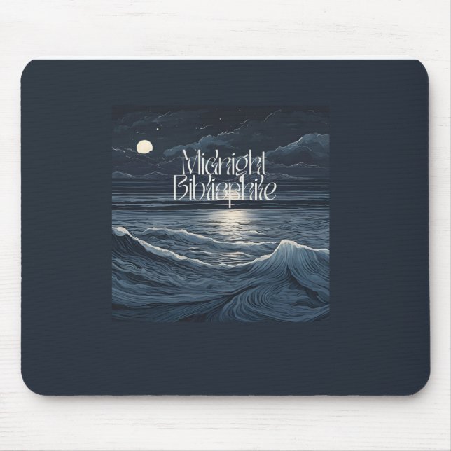 Midnight Bibliophile Mouse Pad (Front)