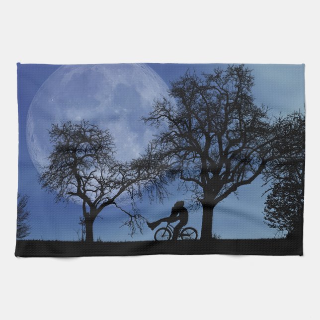 Midnight Bike Ride Tea Towel (Horizontal)