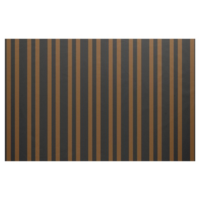 Midnight black, Coco brown stipe, stripes Fabric (Fat Quarter)