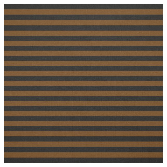 Midnight black, Coco brown stipe, stripes Fabric (Swatch)