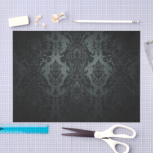Midnight Black Gothic Pattern – Vintage decoupage Tissue Paper