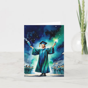 Midnight Blaze - High School Graduation Celebrate Card