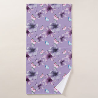 MIDNIGHT BLOOM & BUTTERFLIES BATH TOWEL