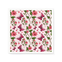 Midnight Bloom Butterfly Floral