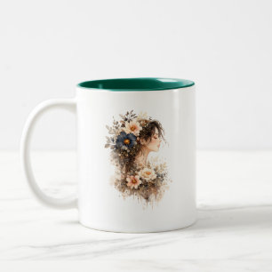 Midnight Bloom Floral Mug
