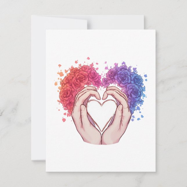 Midnight Bloom: Gothic Rose Heart Card (Front)