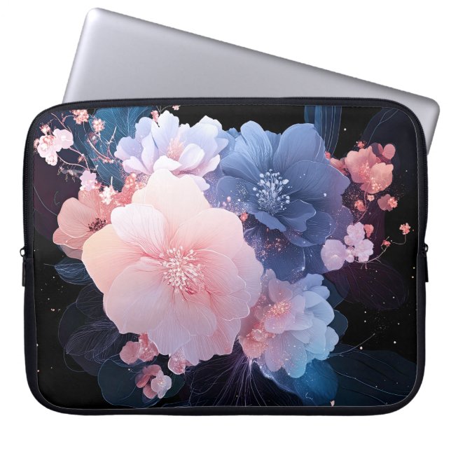 Midnight Bloom Laptop Sleeve (Front)