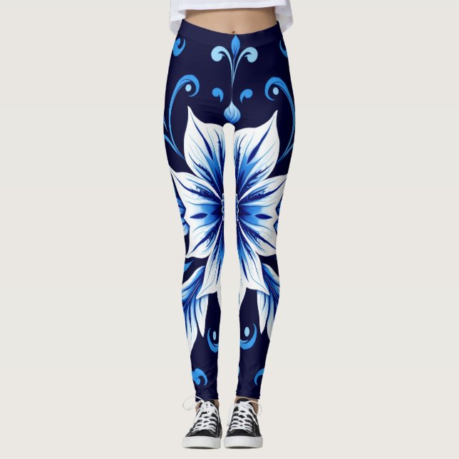 midnight bloom leggings (Front)