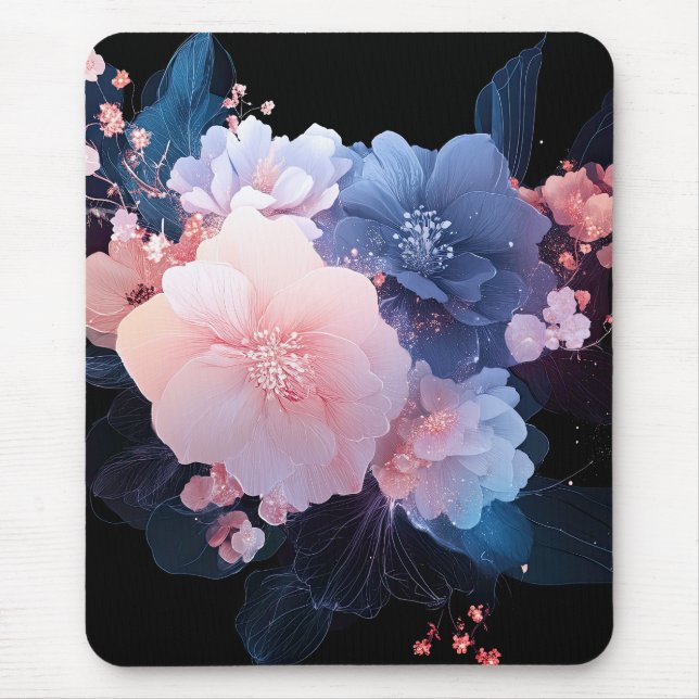 Midnight Bloom Mouse Mat (Front)