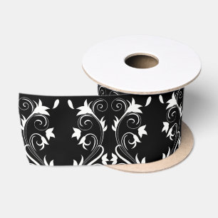 Midnight Bloom Satin Ribbon