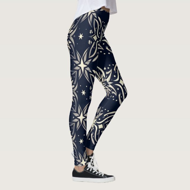 Midnight Bloom Symmetry Leggings (Right)