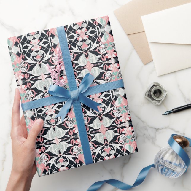 Midnight Bloom Valentines Day Wrapping Paper (Gifting)