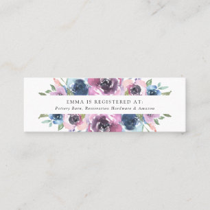 Midnight Blooms   Bridal Registry Cards