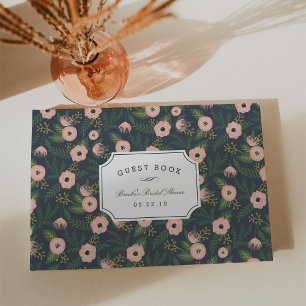 Midnight Blooms Bridal Shower Guest Book