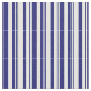 Midnight Blue and Mint Cream Coloured Pattern Fabric