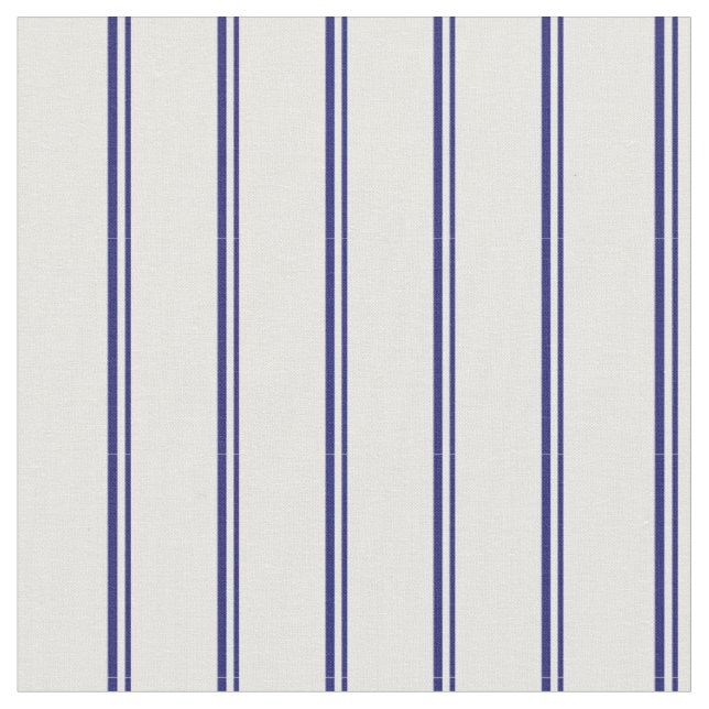 Midnight Blue and Mint Cream Coloured Pattern Fabric (Close Up)