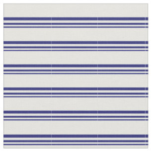 Midnight Blue and Mint Cream Coloured Pattern Fabric