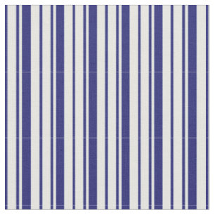 Midnight Blue and Mint Cream Stripes Fabric