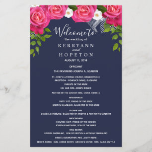 Midnight Blue and Pink Rose Program