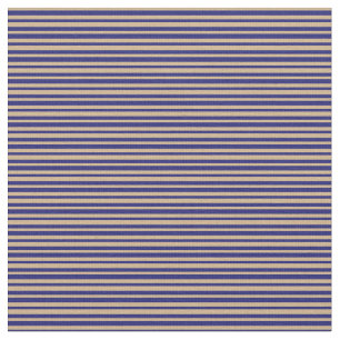 Midnight Blue and Tan Coloured Pattern Fabric