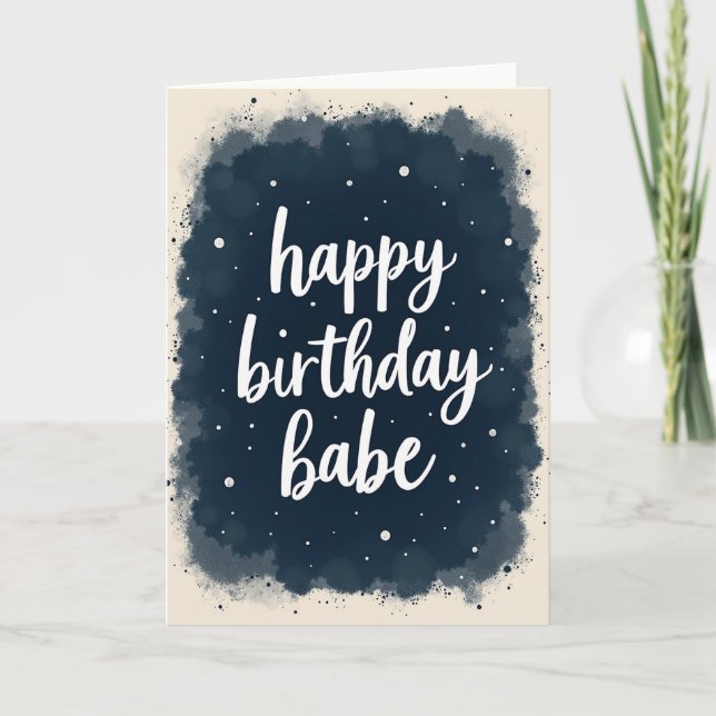 Midnight Blue Birthday Card (Front)