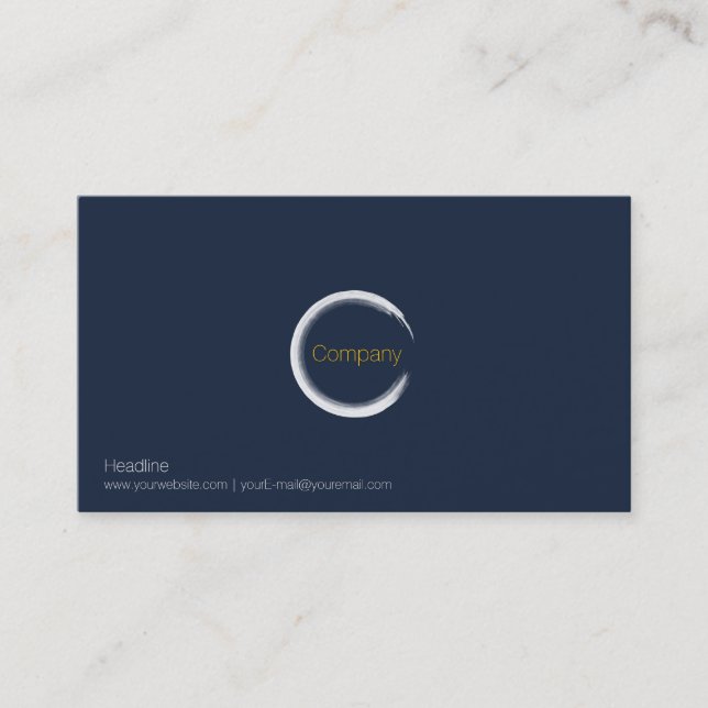 Midnight Blue Business Card (Front)