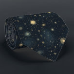 Midnight Blue Celestial Monogrammed Tie<br><div class="desc">The 'Midnight Blue Celestial Monogrammed Necktie' is a celestial symphony encapsulated in fabric, designed to resonate deeply with men who find solace and wonder in the art of stargazing. Beyond being a mere accessory, this necktie becomes a celestial storyteller, capturing the emotions and passions of those who gaze into the...</div>