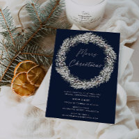 Midnight Blue Christmas Gala Invitation