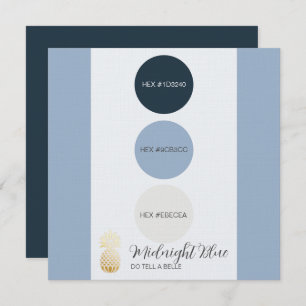Midnight Blue Colour Palette Card