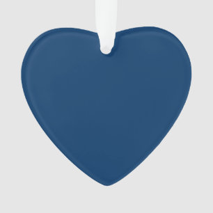 Midnight Blue Custom Heart Ornament