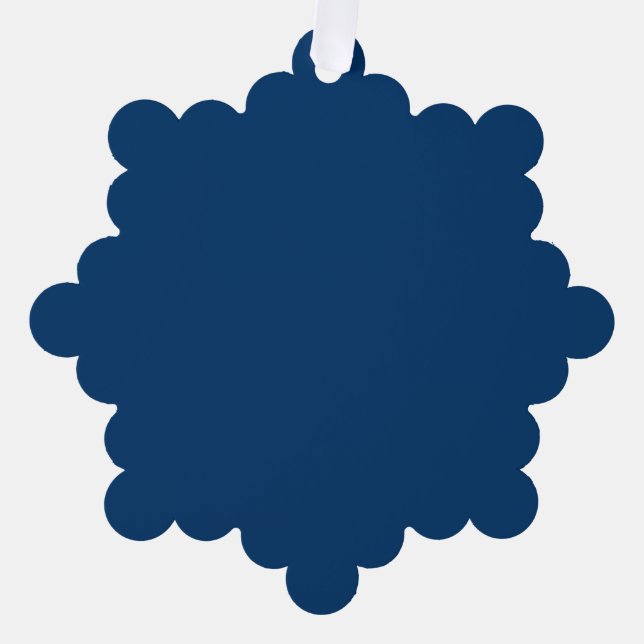 Midnight Blue Custom Paper Ornament (Front)