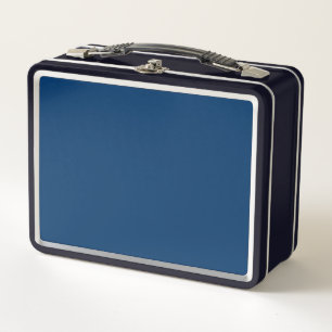 Midnight Blue Custom Retro Metal Lunchbox