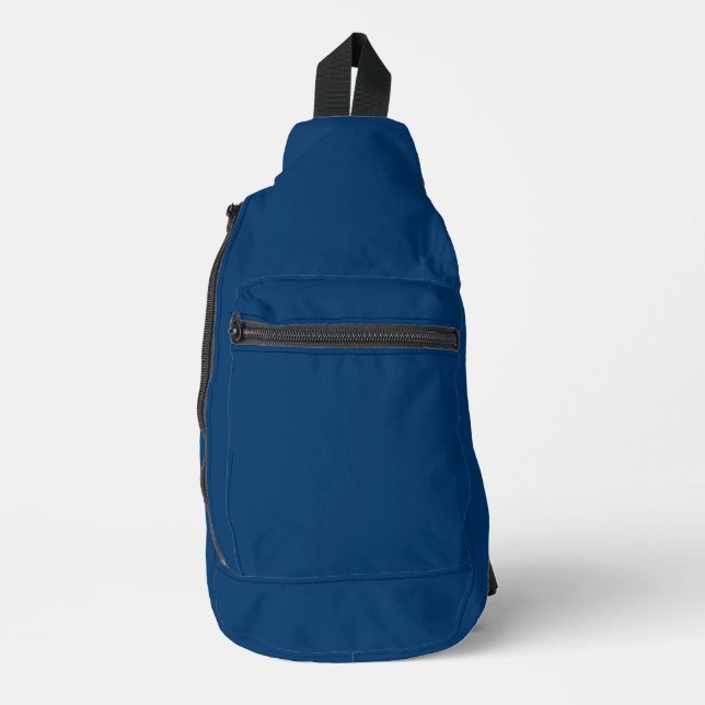 Midnight Blue Custom Sling Bag – Stylish (Front)