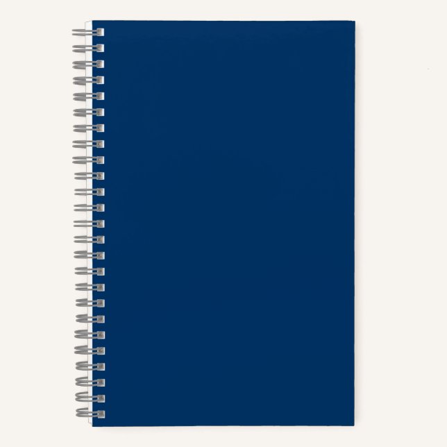 Midnight Blue Custom Spiral Notebook (Front)