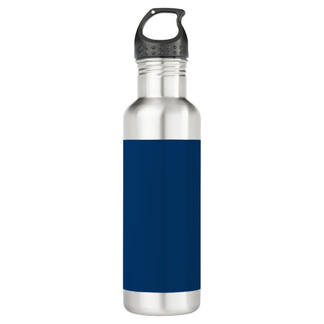 Midnight Blue Custom Stainless Steel Water Bottle (Front)