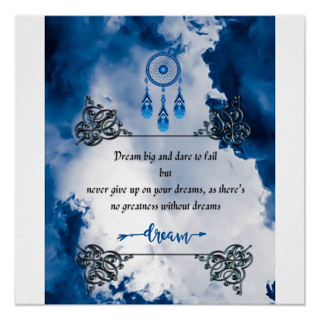 Midnight Blue Dream weaver Glossy Poster (Front)