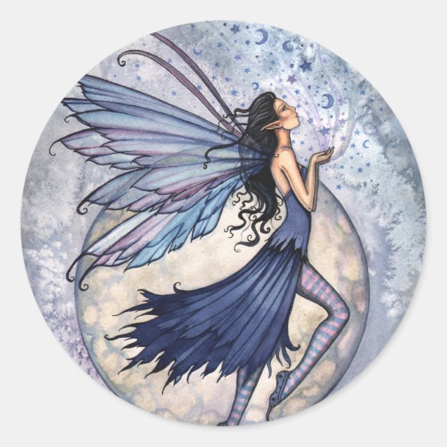 Midnight Blue Fairy Stickers by Molly Harrison (Front)