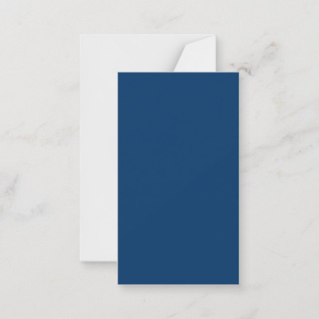 Midnight Blue Flat Note Card – Customisable (Front)